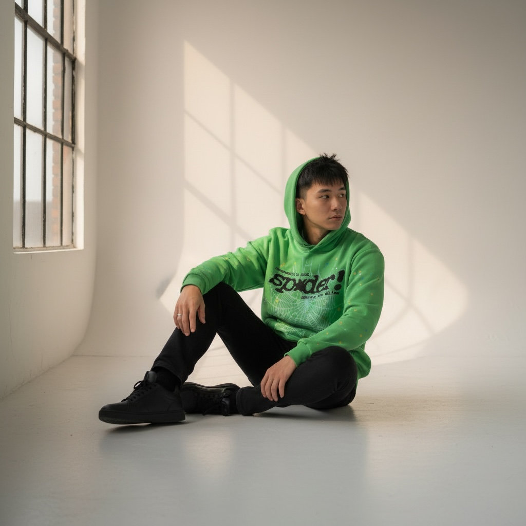 Green Spider Hoodie