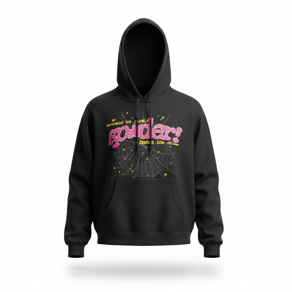 Pink + Black Spider Hoodie