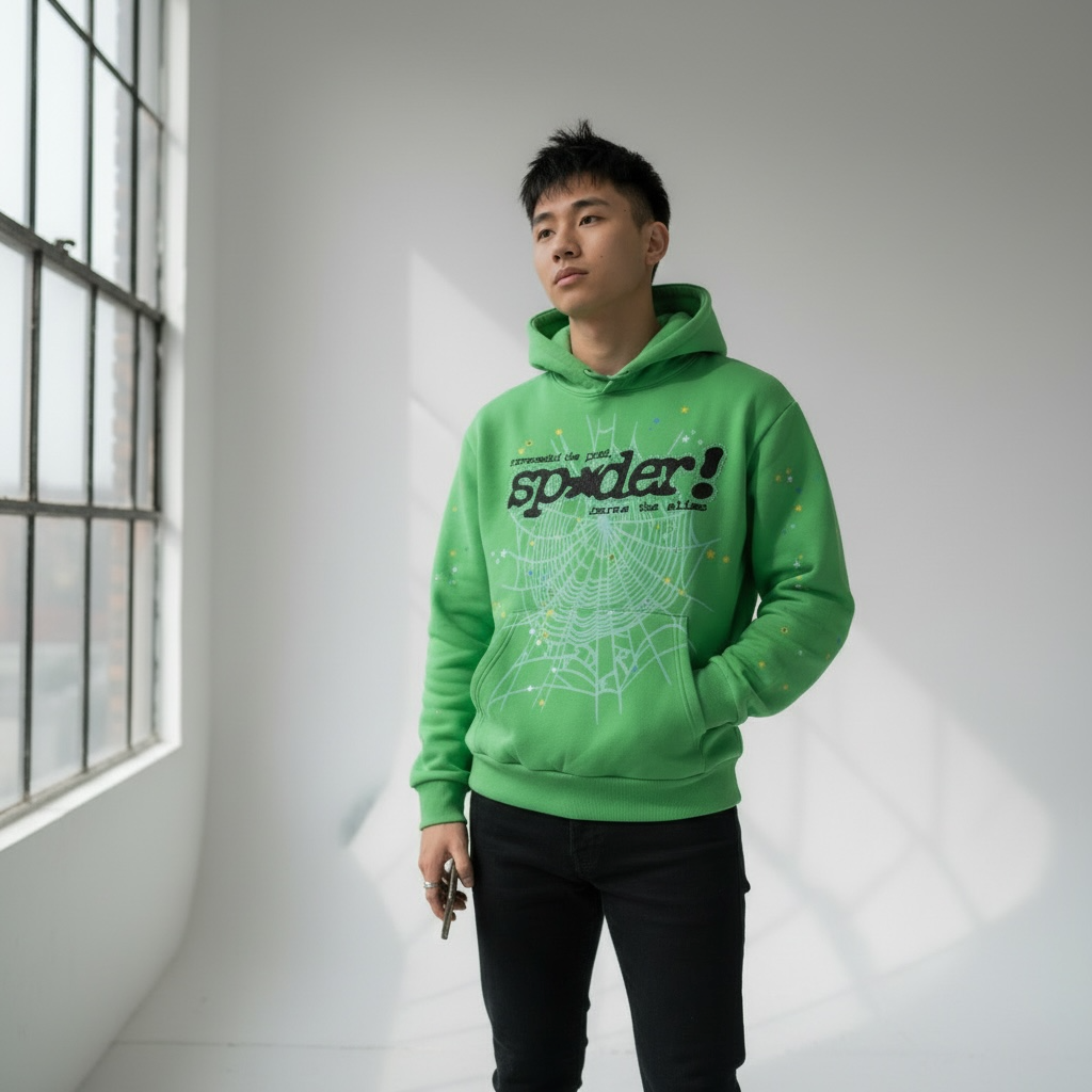 Green Spider Hoodie
