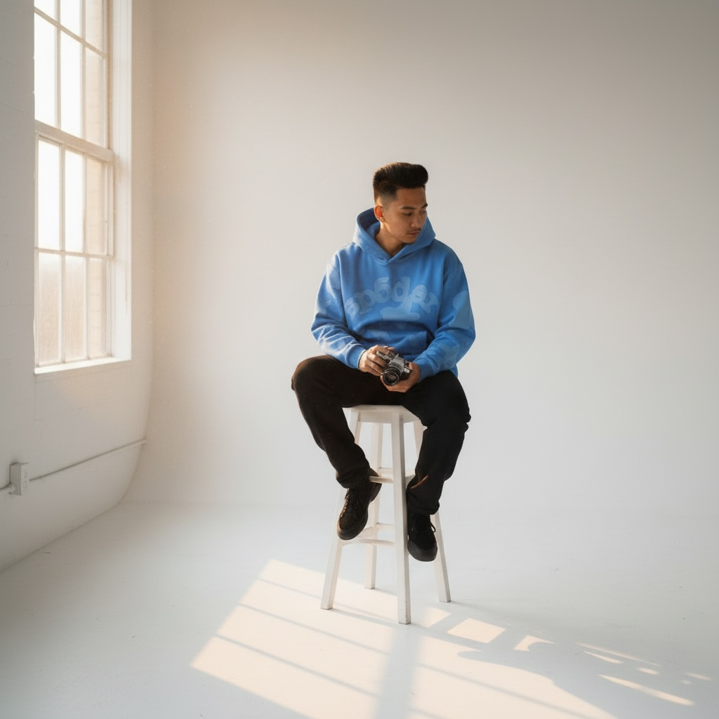 Light Blue SP5DER Hoodie