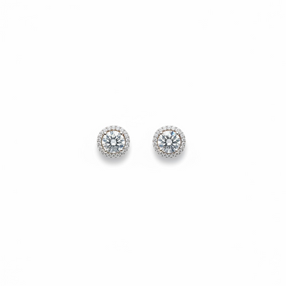 Halo Moissanite Earrings