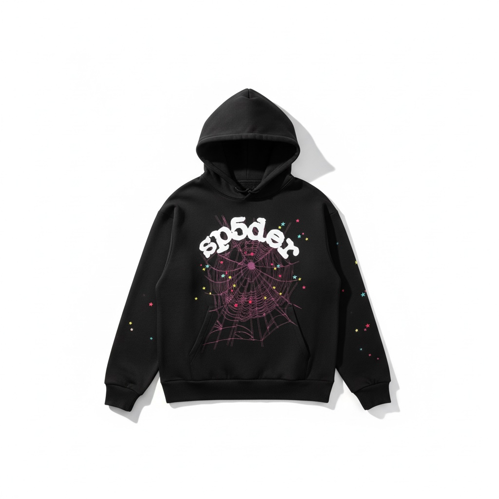 Black + White SP5DER Hoodie