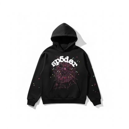 Black + White SP5DER Hoodie