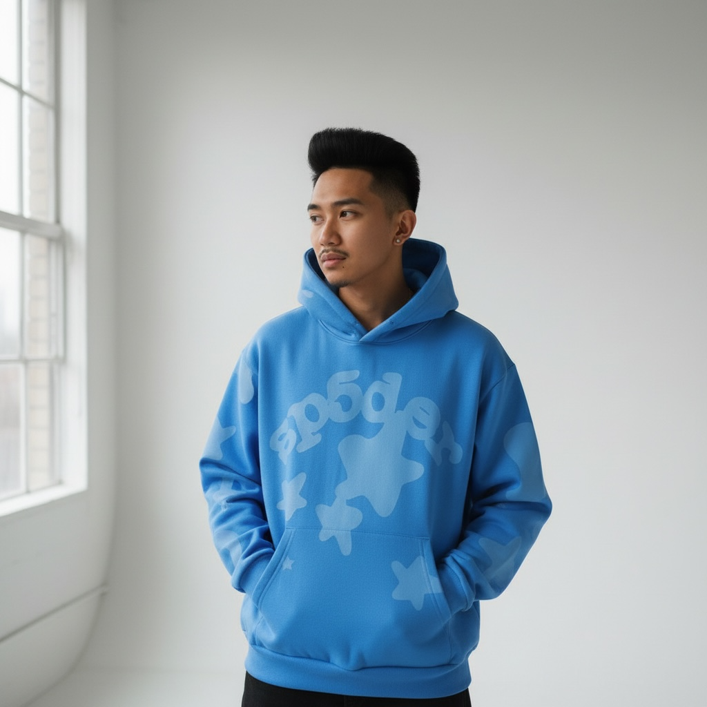 Light Blue SP5DER Hoodie