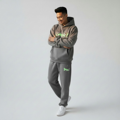Grey + Green Spider Hoodie