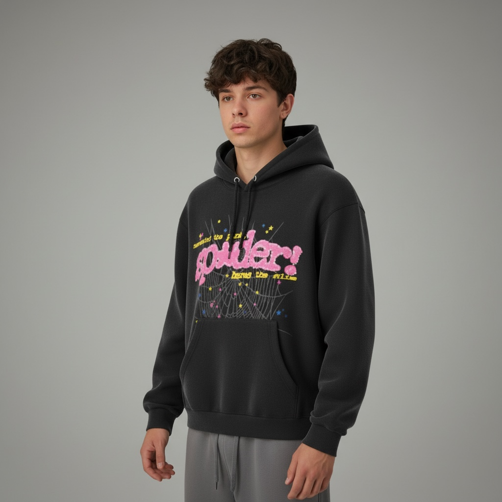 Pink + Black Spider Hoodie